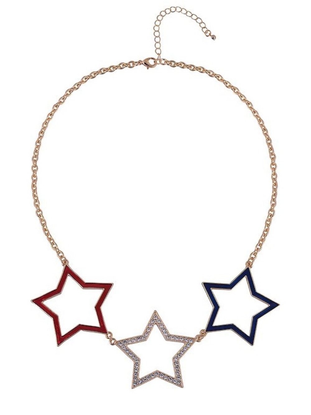 Crystal Stone Star Pendant Necklace (NWT)